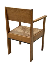 Art Deco Armchair by J.A. Muntendam, Solid Oak, Dutch Design, 1920s